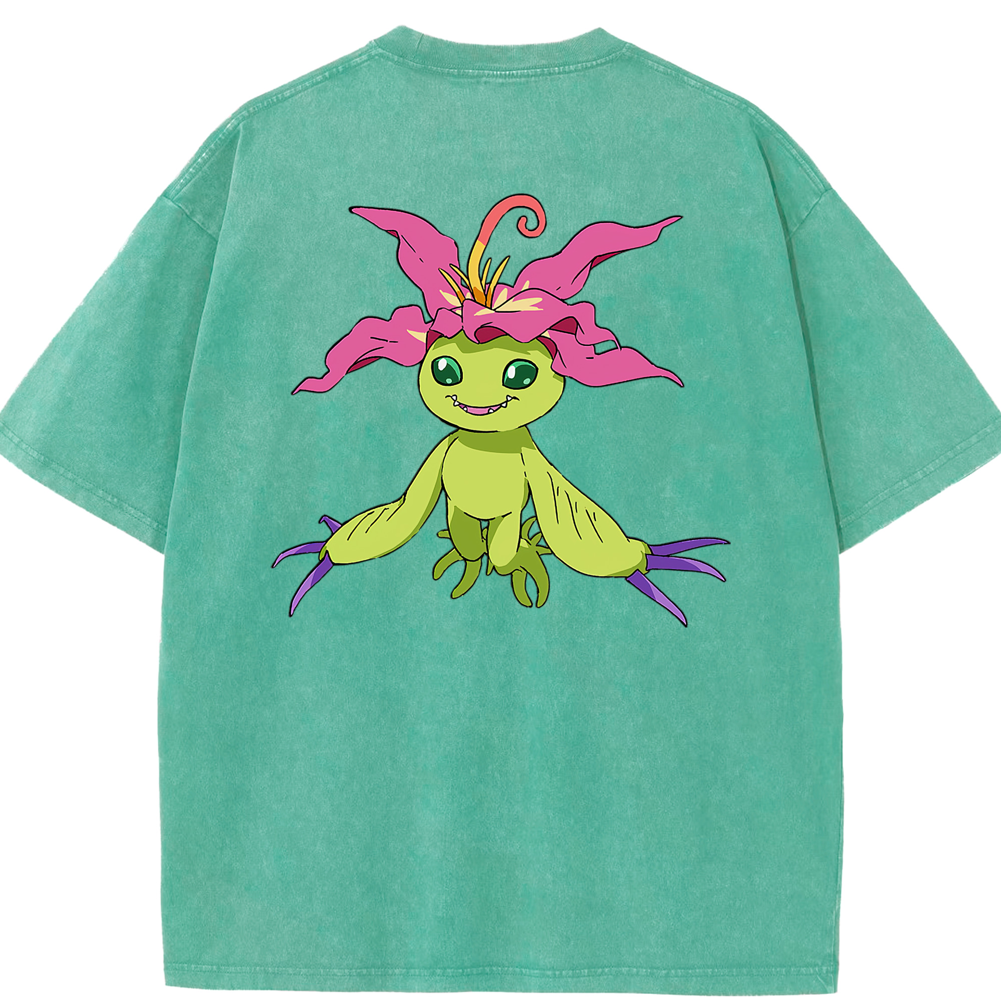 （画像用） Digimon デジタルモンスター/デジモン 綿100% ヴィンテージ風 半袖Tシャツ（背面プリント）